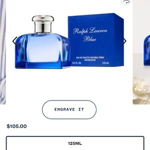Ralph Lauren Blue Fragrance Bottle with Elegant Design